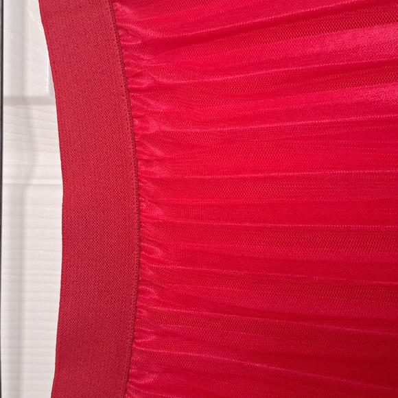 Nwt Hot Red Pleated Skirt - Picture 4 of 8